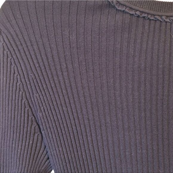3.1 Phillip Lim Women's Navy Blue Flare Sleeve Ribbed Sweater Size S - Picture 5 of 5